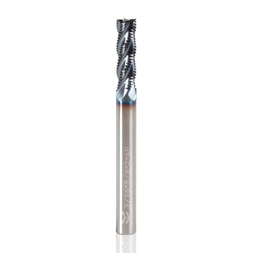 Image of 3 /16 inch Carbide Roughing End Mil, 4 Flute Micro Grain Carbide Mill Bits, for Alloy Steels /Hardened Steels Micro Grain Carbide End Mill