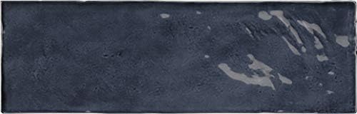 Apollo Tile 2.5" x 8" Dark Blue Ceramic Tile for Kitchen, Bathroom or Wall Panel (Sample Tile- 2.5"x8")