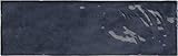 Apollo Tile 2.5" x 8" Dark Blue Ceramic Tile for Kitchen, Bathroom or Wall Panel (Sample Tile- 2.5"x