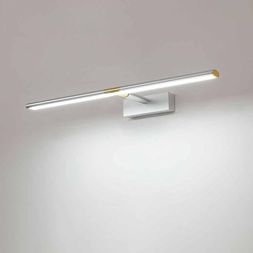 Lámpara LED retráctil para tocador de baño - Lámpara frontal de espejo de estilo nórdico para vestidor y aseo, iluminación Blanca fría de 6000 K