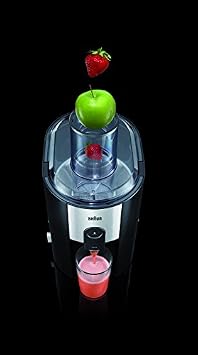 Braun J500 Spin Juicer, 1.25 Litre, 900 Watt, Black [Energy Class A]