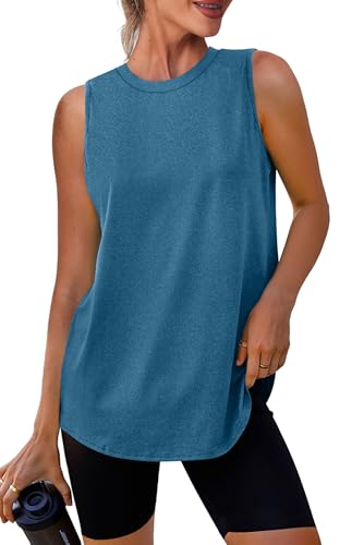 Image of Womens Workout Tank Tops Lightweight Sleeveless Shirts for Women Loose Fit Tops for Athletic Running Tennis Yoga