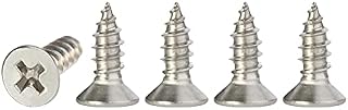 M4 Stainless Steel Self Tapping Screws,100pcs M4x25mm Phillips Flat Head Wood Srews DIY Woodworking Screws with Box (M4 X 25mm 100 PCS)