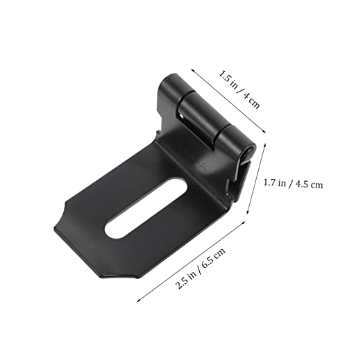 Image of DOITOOL 2pcs Stainless Steel Right Angle Cabinet Hasp Lock Easy to Install Padlock Latch for Security Theft Door Lock System