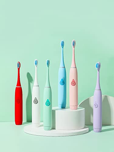Image of MINISO Electric Toothbrush,AA Battery Powered Electric Brush with Super Soft Bristles for Men & Women, 3 Brush Heads& Travel Toothbrush Case,Blue