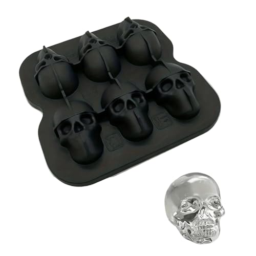 Molde de hielo calavera de silicona para bebidas miniatura 1