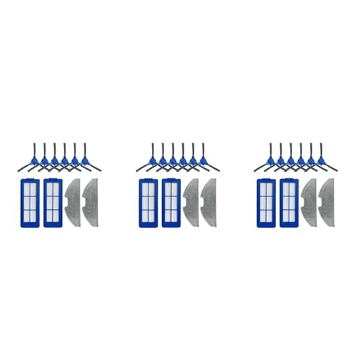 3X G10 G30 Hybrid Replacement Filter Mop Cloth Side Brush Robotic Vacuum Cleaner Parts Accessories，Compatible for Eufy，Vacuum Cleaner Parts