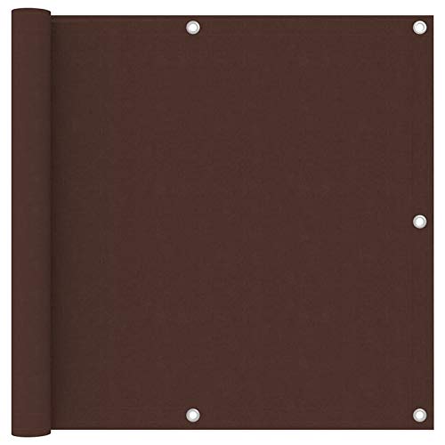 Mengtu Biombo de balcón marrón 90 x 600 cm de tela Oxford, para playa, piscina, jardín, muebles de interior/exterior, muebles para interior/exterior