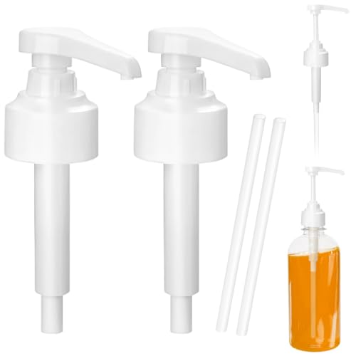 2 dispensadores de bomba para jarabe Monin – Compatible con bomba de jarabe Monin y botellas de 700 ml, 10 ml por Hub, cabezal de bomba reutilizable para café, cerveza casera, cócteles