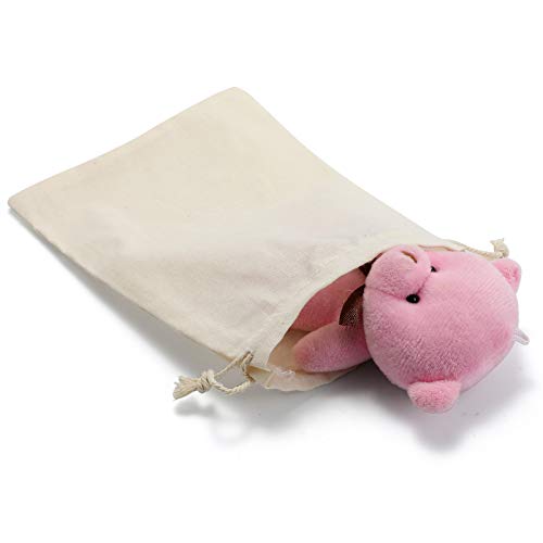Drq Cotton Drawstring Bags, Ecofriendly Muslin Bags (5 By 7 Inch) Gift Bags, Party Favor Bags, Unbleached Cotton Pouches, Sachet Bag,Fabric Bags,Cloth Bags(50 Pieces) #TOP3