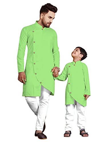 Image of Men's Cotton Blend Kurta Pyjama Set