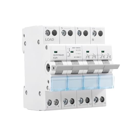 Interrupteur de transfert manuel GYHO9 4P 125A pour inverseur source - 4