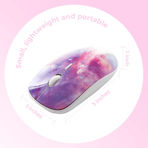 Ijoy Wireless Mouse. 2.4G Wireless Mouse With Usb Receiver For Laptop, Desktop, Chromebook And More. Slim Cordless Mouse With 3 Adjustable Dpi Settings And Up To 32 Feet Wireless Range (Tye Dye) #TOP5