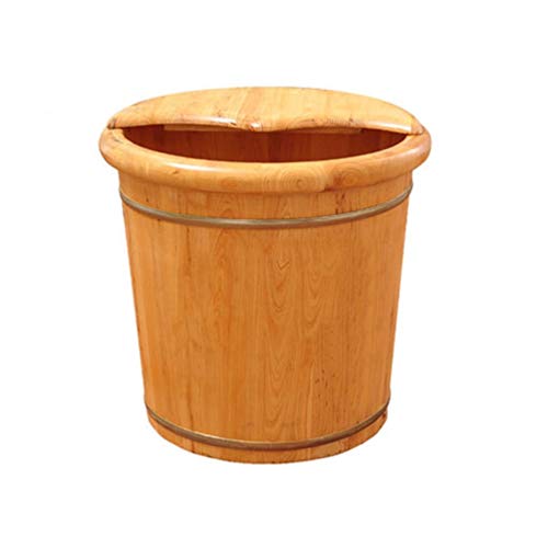Seau en bois robuste pour bain de pieds et massage de sauna à la maison