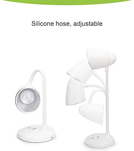Image of IDOLESHOP Rechargeable LED Touch On /off Switch Rechargeable USB Charging Touch Dimmer Table Lamp (white)