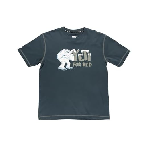 Lazy One Camisetas de pijama masculinas, de manga curta e longa, camisetas divertidas de pijama, algodão confortável, Camiseta Yeti para cama, G