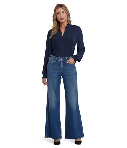 NYDJ Women's Mia Palazzo Jeans Frayed Hems