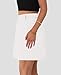 PRETTYGARDEN Shorts for Women Trendy 2025 Summer Elastic High Waisted Wide Leg Business Casual Dressy Shorts with Pockets (White,Medium)