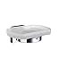 Produktbild SMEDBO Holder with Glass Soap Dish, Polished Chrome RK342 Haushalter mit Seifenschale aus Glas, Milchglas, silber