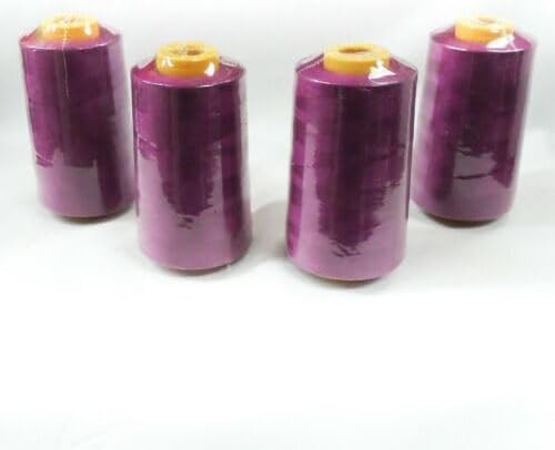 4 Cones of Polyester Threads for Sewing Quilting Serger Magenta Purple Threads Fabric