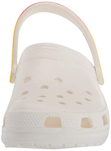 Image of Crocs Unisex Classic Graphic Clog, White /Yellow Ombre, 6 US Women