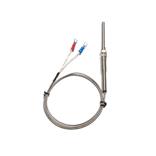 M6x1mm 4x100mm �l�W�M�d�΃Z���T�[ K/J/E �^�C�v PT100 �X�e�����X�|���x�v���[�u(Cable length 1M,PT100)