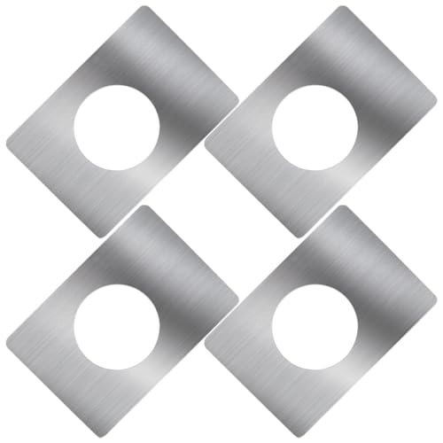 Zerodeko Kit de Reparación para Puerta Principal 4 Placas de Acero Inoxidable Refuerzo de Cerradura y Relleno de Agujeros para Pomos Compatible Puertas de Madera Seguridad y Durabilidad