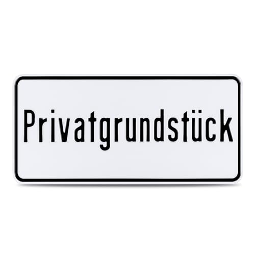 Betriebsausstattung24 Hinweisschild Privatgrundstück - Aluminium, geprägt - BxH: 33,0 x 17,0 cm - Grundbesitzkennzeichnung - Prägeschild