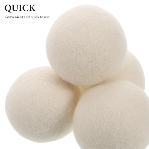 Bolas de Lana para Secadora en Lavandería en Casa Operitacx Blanco de 6cm 3