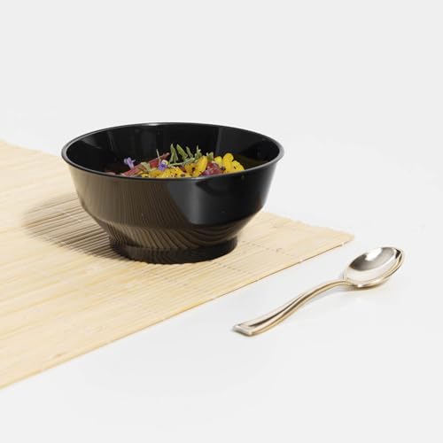 Miniatura 5 de Horeca Collection - 50 Uds Bol Redondo Negro 210 Cc - 10 X 4,4 Cm - Vasitos Aperitivos Plastico - Vasitos Para Postres - Catering - Cuencos - Vasos - Finger Food
