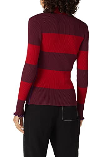 Image of Rent The Runway Pre-Loved Ruffle Trim Striped Sweater