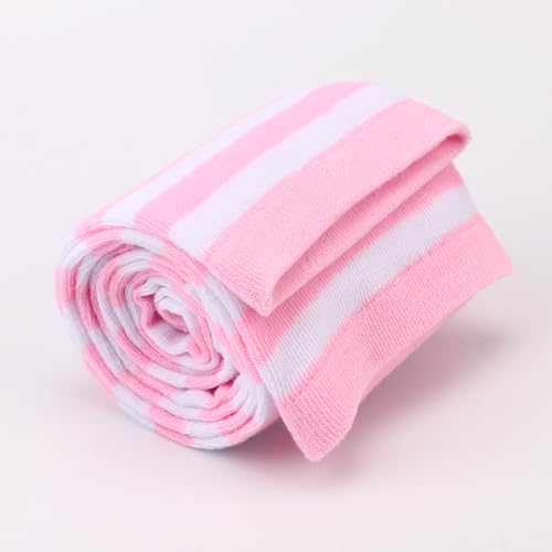 Image of AQOKKA Extra Long Thigh High Socks for Women Striped Over Knee Thigh Socks Long Boot Thigh High Stockings Leg Warmers
