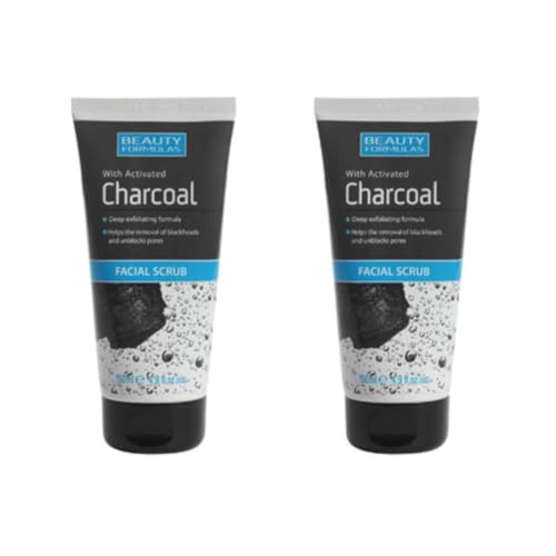 Beauty Formulas Charcoal Facial Scrub, 150 ml, Pack of 2