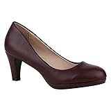 pumps strass glitzer  stiefelparadies Klassische Damen Pumps Strass Glitzer Party Metallic Stilettos Dunkelrot 39 Flandell