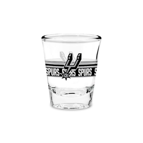 Rico Industries NBA Basketball San Antonio Spurs Standard 1.7oz Shot Glass Durable Barware for Game Day & Home Bars