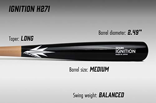 Hakusoh Spark Maple Wood Baseball Bat [Made In Japan] [Dropweight -1.5~2.5] [Made In Japan] (Ignition 34'') #TOP2