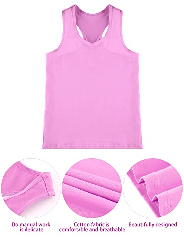 Image of Boao Girls Dance Tank Top Racerback Crop Tank Top Sleeveless Dance Outfit for Ballet Gymnastics Athletic Wear
