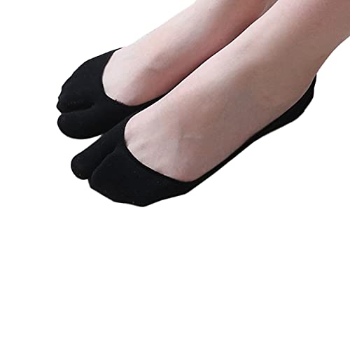 Women Tabi No Show Socks, Non Slip Flip Flop Socks Low Cut Japanese Tabi Toe Socks, 3 Pairs2
