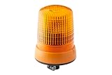 HELLA 2RL 008 063-111 Halogen Rundumleuchte - KL 7000 - 24V - gelb (amber) - Rohrstutzen - für Traktor, LKW, Gabelstapler