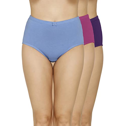 Image of Amante Solid High Rise Full Coverage Full Brief Panties (Pack of 3)