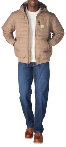 Image of Carhartt Men's Rain Defender Relaxed Fit Lightweight Insulated Hooded Jacket