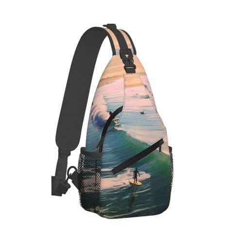 Bolso cruzado hombro para hombre y mujer negro miniatura 2