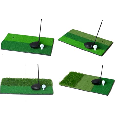 GOOHOCHY Portable Golf Swing Mat Practice Mat 30x60cm Short Grass Surface Rough Terrain for Indoor/Outdoor Training