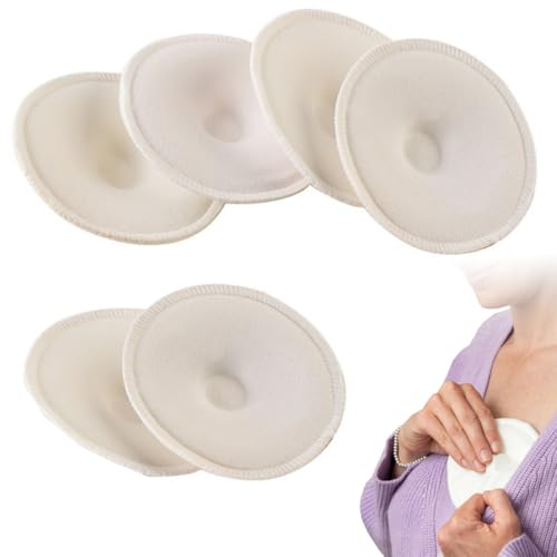 XUZOPIM 6 Pcs Coussinet Allaitement Coussinets D'Allaitement En Fibres De Bambou Organique, Lavables Et Réutilisables, Hypoallergéniques Et Super Absorbants,Compresses D'Allaitement