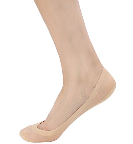 Everbellus Womens No Show Socks Non Slip Flat Boat Line Socks 4 Pairs4