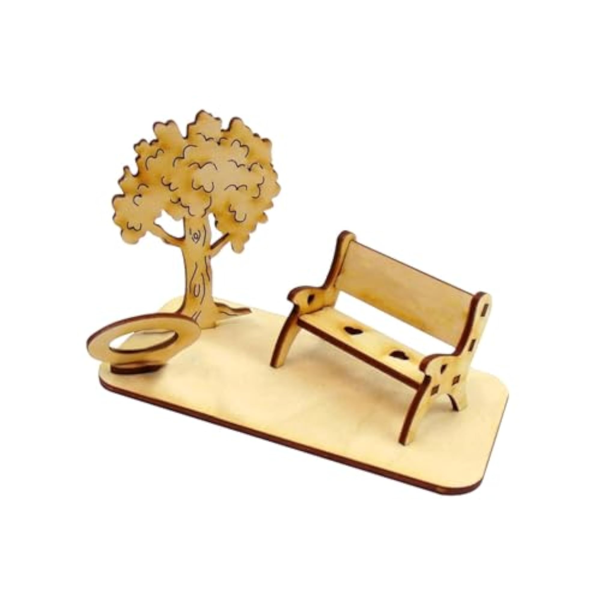 DIY Garden Tree Bench Ornament Miniature Garden Tree Figurine