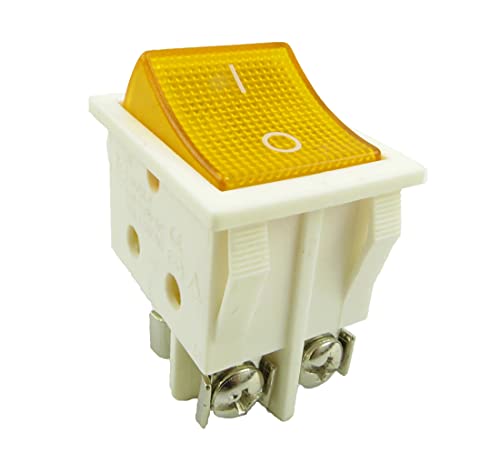 Interruptor basculante amarillo, interruptor de dispositivo de 4 pines Cover