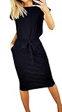 Einfarbig Midi Wickelkleider mit einfach casual und charmant stil. Geeignet für den Frühling ,Sommer, Herbst und Winter.