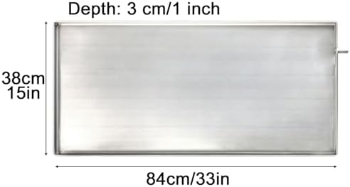 Stainless Steel AC Drip Pan with Drain for Portable Air Conditioners & Heat Pumps - Durable Split AC Drip Tray for Efficient Drainage & Easy Installation,84x38x3cm (33x15x1in)