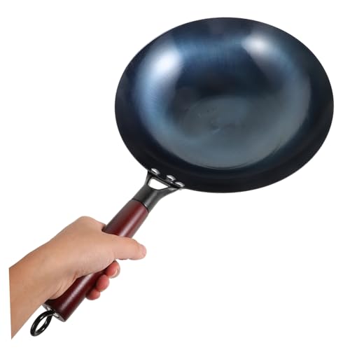 Wok de Hierro con Mango de Madera Antiadherente miniatura 3